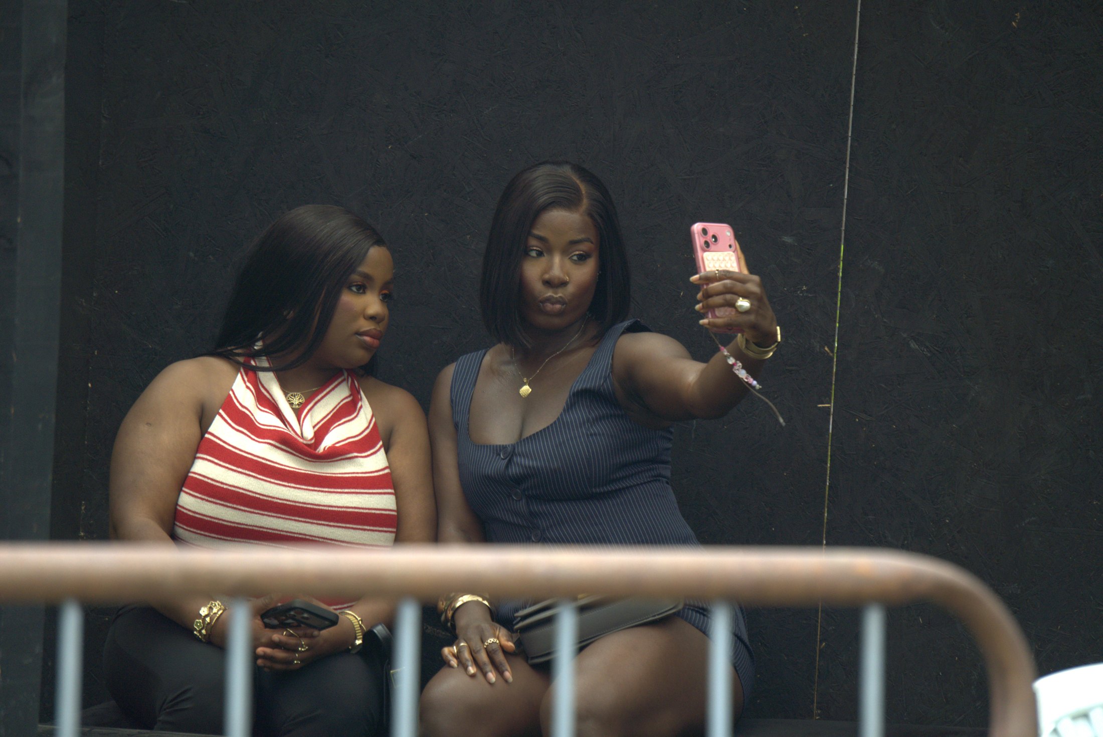 Friends taking a photograph together