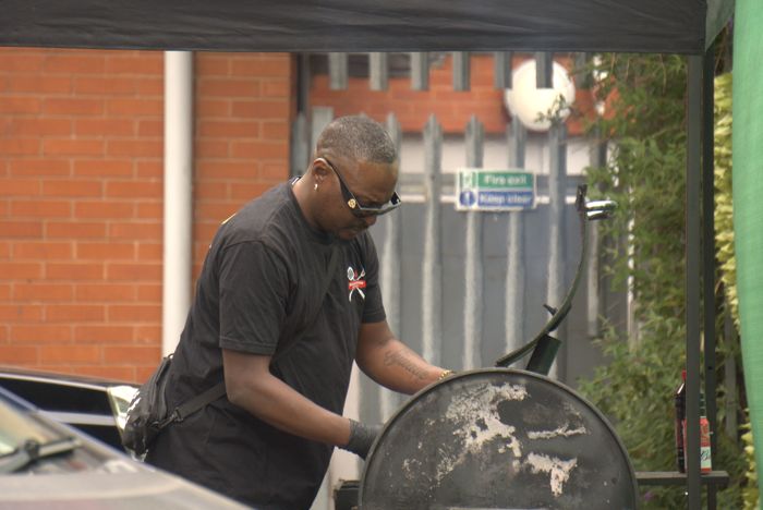 Preparing food for the day party